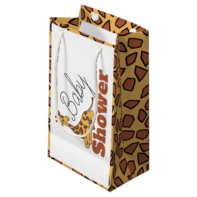 Baby Giraffe, Babydusche Kleine Geschenktüte (Vorderseite Schrägansicht)