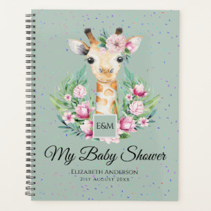 Baby Giraffe Boho Fleurs Mère à être planificateur