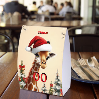Baby Giraffe Christmas Table Sign – Cute Holiday  Tischaufsteller