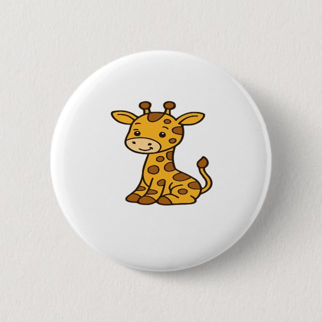 baby giraffe Classic T-Shirt Button (Vorderseite)