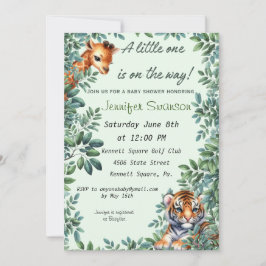 Baby Giraffe et Tiger Baby shower invitation