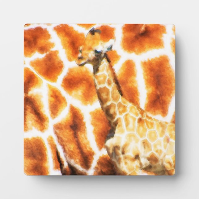 Baby Giraffe Fotoplatte (Vorderseite)