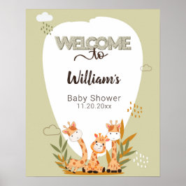 Baby-Giraffe für Wasserfarben, Willkommen in der K Poster
