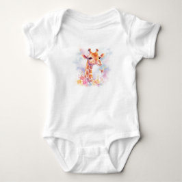 Baby Giraffe Head and Neck, Zoo Animals, Safari Baby Strampler