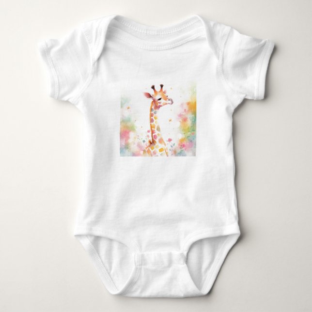 Baby Giraffe Head, Zootiere, Safari-Tiere Baby Strampler (Vorderseite)