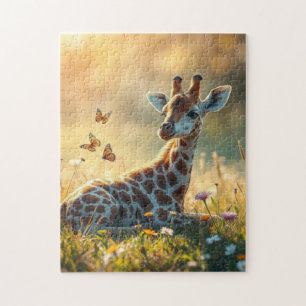 Baby Giraffe in der Sonne