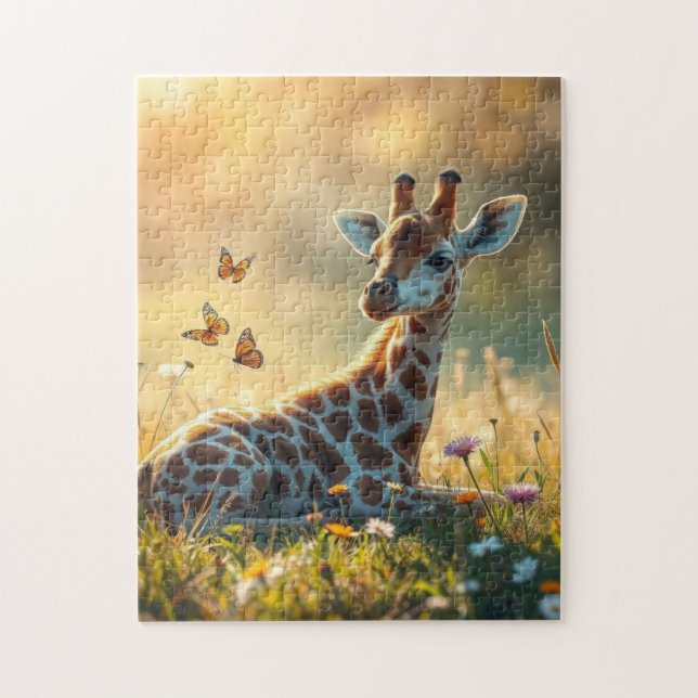 Baby Giraffe in der Sonne (Vertikal)