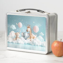 Baby Giraffe mit all seinen Freunden Metall Brotdose