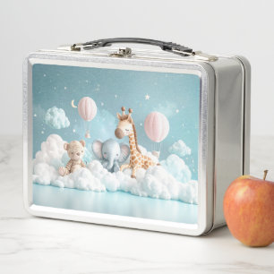 Baby-Giraffe mit all seinen Freunden Metall Brotdose