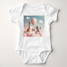 Baby Giraffe mit all seinen Freunden Strampler