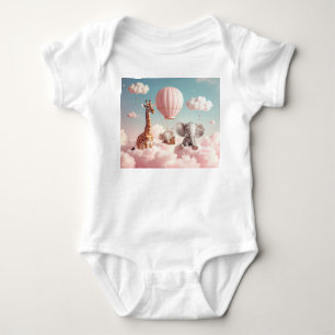 Baby Giraffe mit all seinen Freunden Strampler