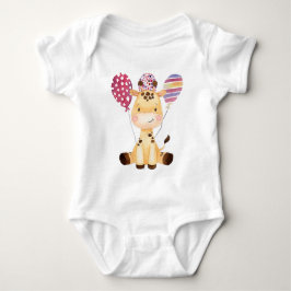 Baby Giraffe mit bunten Ballons Strampler