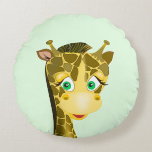 Baby Giraffe Round Kissen - Ihre Farben