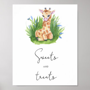 Baby-Giraffe - Süßigkeiten und Leckereien Baby-Par Poster