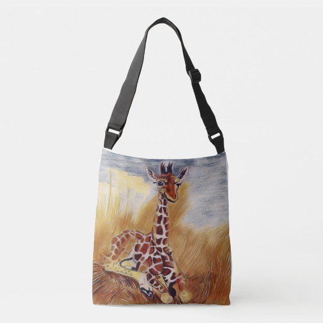 Baby Giraffe 🦒 Tragetaschen Mit Langen Trägern (Vorderseite)