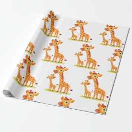 Baby Giraffe Wrapping Paper Geschenkpapier