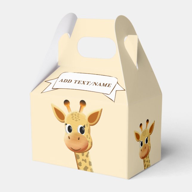 Baby Giraffe Zeichnend Custom Geschenkschachtel (Rückseite)