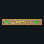 Baby Giraffen Custom 12 Zoll Ruler Lineal<br><div class="desc">Niedliche Babygiraffen schmücken dieses Design,  Set auf braunem Hintergrund. Name und Hintergrundfarbe können angepasst werden.</div>