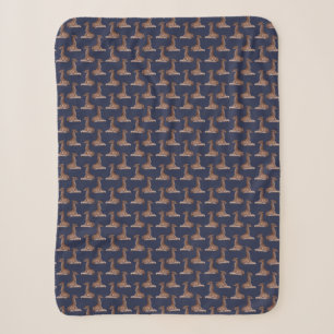 Baby-Giraffen-Frenzy-Sherpa-Decke (Navy) Sherpadecke