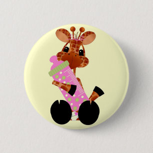 Baby-Giraffen-Knopf Button