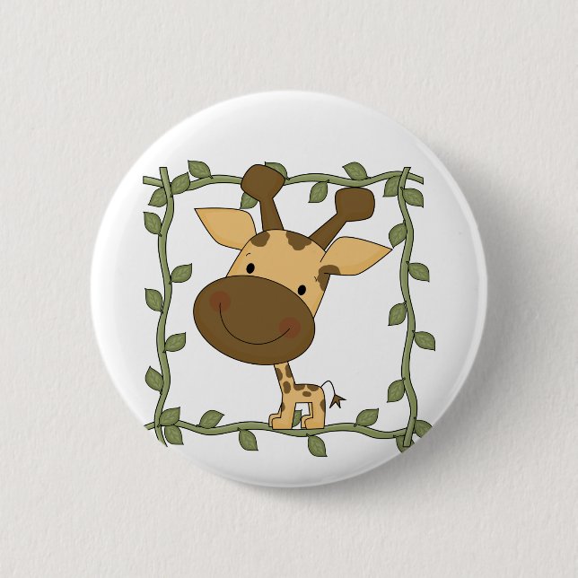 Baby-Giraffen-T-Shirts und Geschenke Button (Vorderseite)