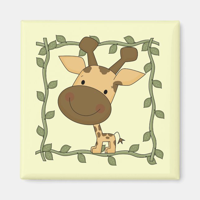 Baby-Giraffen-T-Shirts und Geschenke Magnet (Vorne)