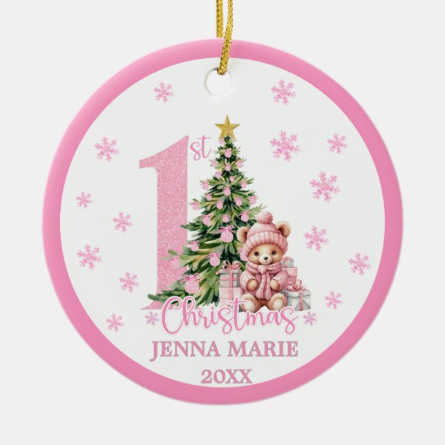 BABY GIRL 1. CHRISTMAS Ornament (Vorne)