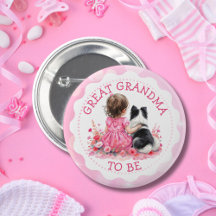 Baby Girl and her Dog Great Grandma Baby Shower