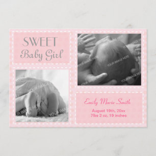 Baby Girl-Ankündigung Ankündigung