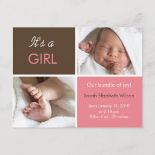 Baby Girl-Ankündigung Ankündigung