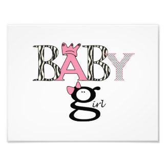 Baby Girl - Ankündigung - Bild - Hängeband Fotodruck