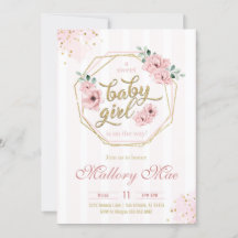 Baby Girl Baby Shower Einladung