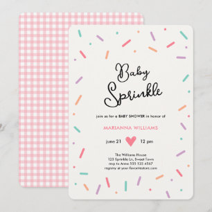 Baby Girl Baby Sprinkle Baby shower Invitation