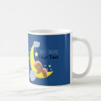 Baby Girl Bear Moon Stars SWEET DREAMS Tasse