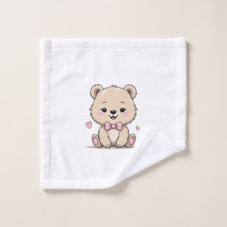 baby girl bear small towel 