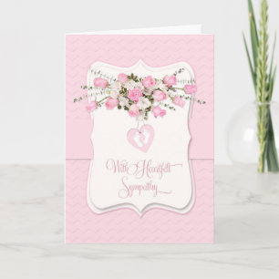 Baby Girl Beileid in Rosen und Tiny Feet Karte