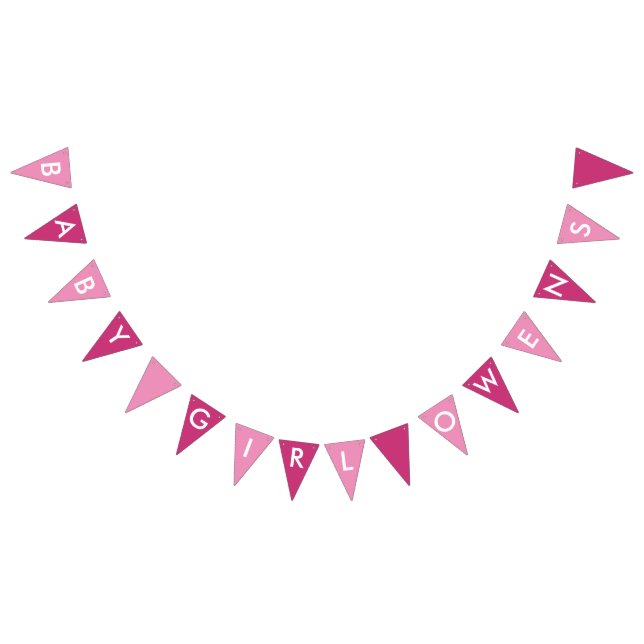 Baby Girl besitzt rosa und weiße Banner (Alle)