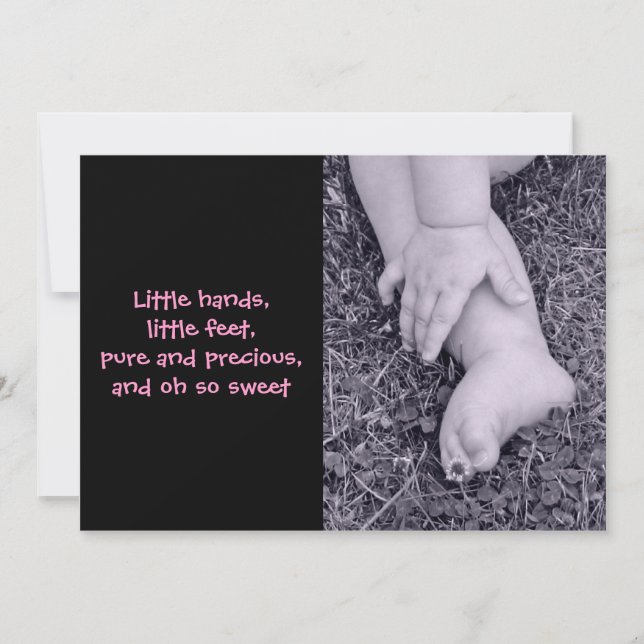 Baby Girl Birth Ankündigung (Vorderseite)