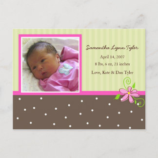Baby Girl Birth Ankündigung
