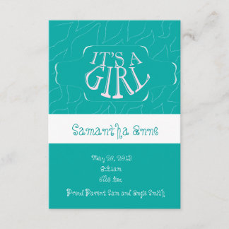 Baby Girl Birth Ankündigung