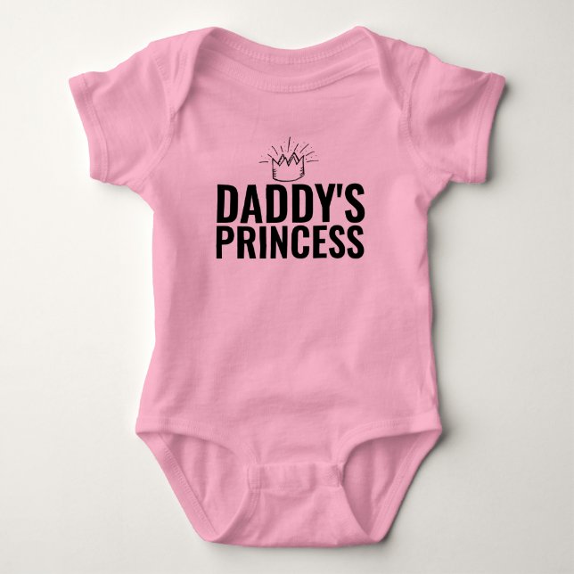 BABY GIRL BODYSUIT DADDY'S PRINCESS BABY STRAMPLER (Vorderseite)