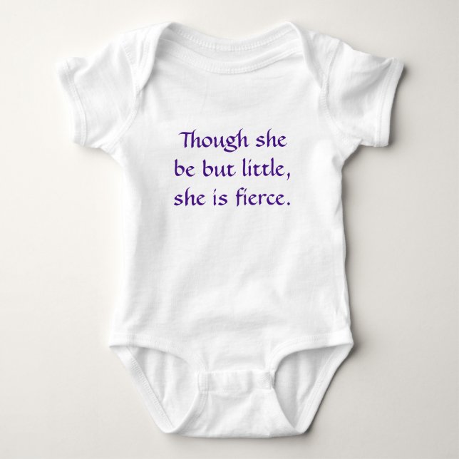 Baby Girl Bodysuit "Obwohl sie nur klein ist" Strampler (Vorderseite)