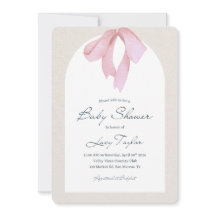 Baby Girl - Bow Dusche Einladung