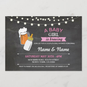 Baby Girl Brewing Showbeers Pink Chalk Einladung