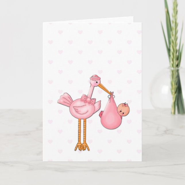 Baby Girl Card Karte (Vorderseite)