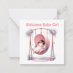 Baby Girl Cards Mitteilungskarte