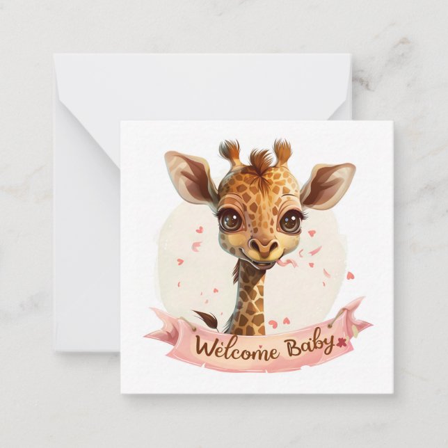 Baby Girl Cards Mitteilungskarte (Vorderseite)
