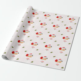 Baby Girl Christmas Red Weihnachtsmannmütze Dot Geschenkpapier