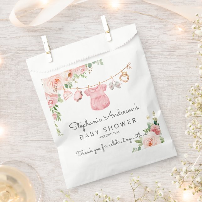 Baby Girl Clothes Baby Dusche Fevor Taschen Geschenktütchen (Ausgeschnitten)