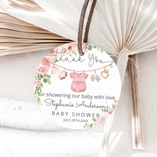 Baby Girl Clothes Baby-Dusche Rund-Gabe-Label Runder Aufkleber (Von Creator hochgeladen)